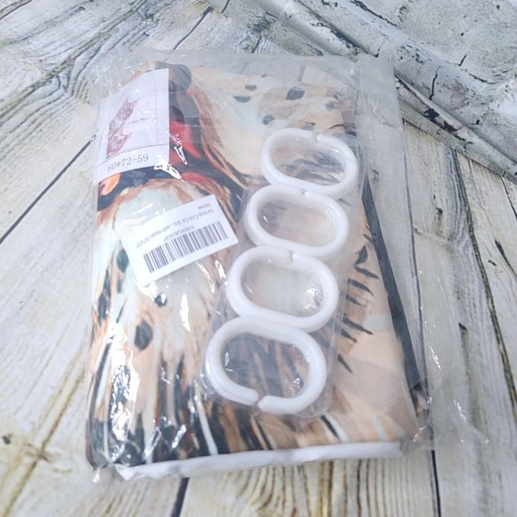 I Saw That Cute Cat Shower Curtain w Hooks 60 x 72" - Picture 2 of 5